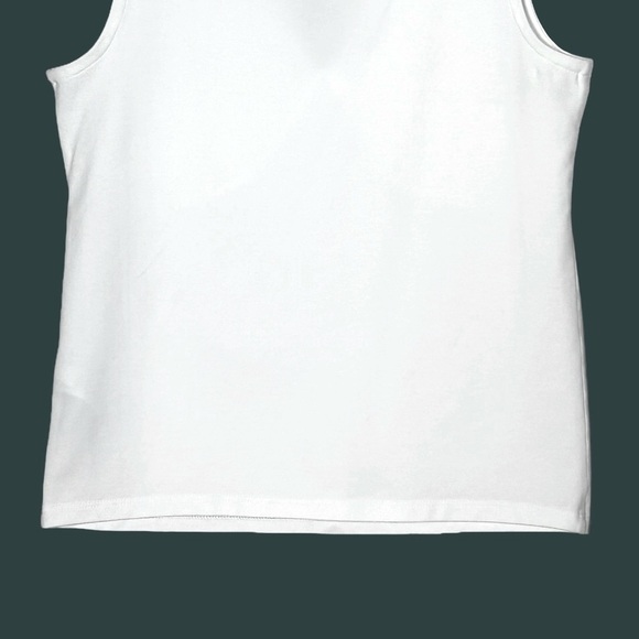 NWT J. Crew White Stretch Cotton-Blend V-Neck Top, Sizes S & M - Picture 9 of 12